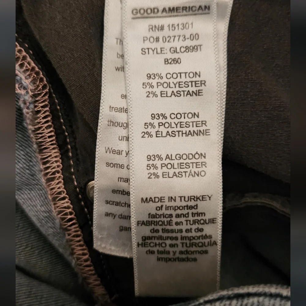 Good American Good Legs Crop Blue Jeans Size 4/27 - Picture 6 of 6